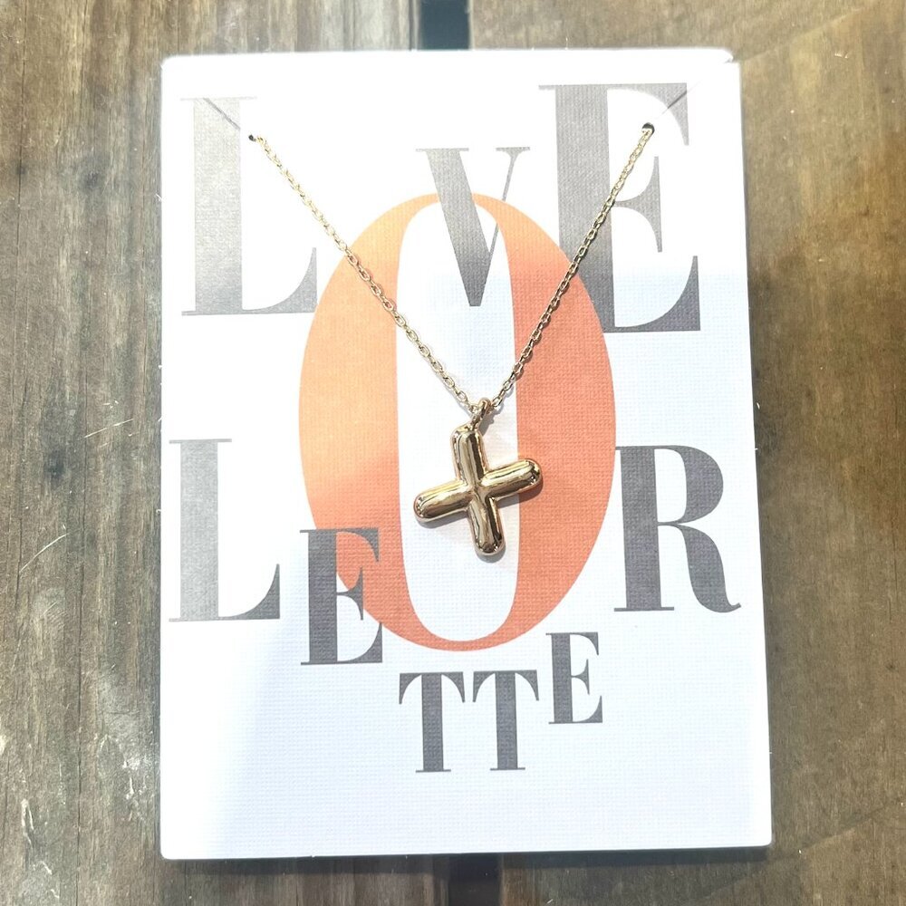 X BUBBLE LETTER NECKLACE